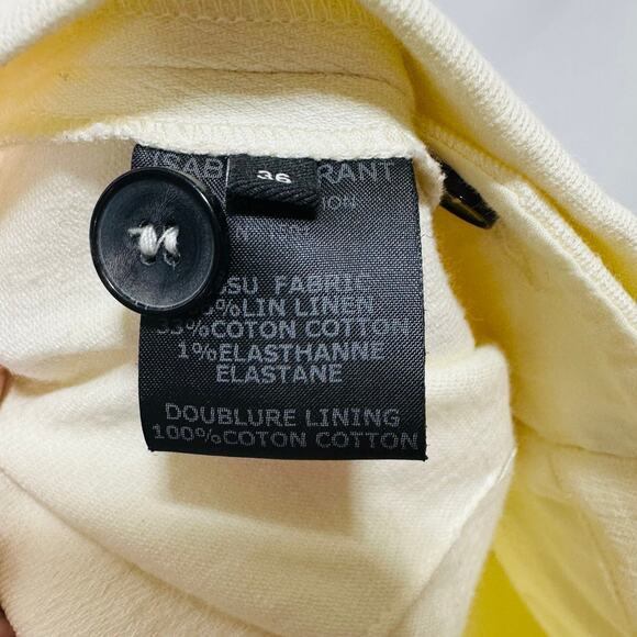 Isabel Marant Étoile Ecru White Linen Blend Cropped Trouser Pants Size 36 / US 2 - Picture 7 of 8